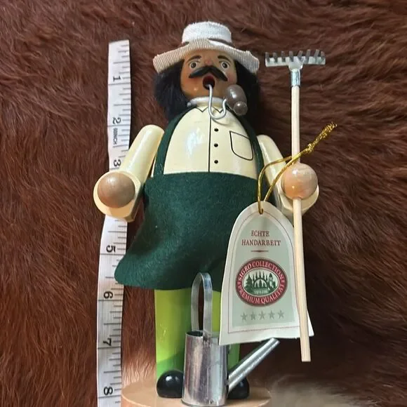 VNT Echte Handarbeit Wooden Incense Smoker GardenerChristmas Nutcracker/ New